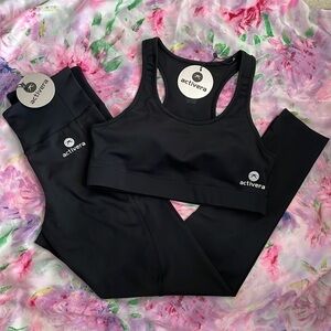 Brand New Activera Set of High Waist Tummy Control Leggings & Padded Sports Bra